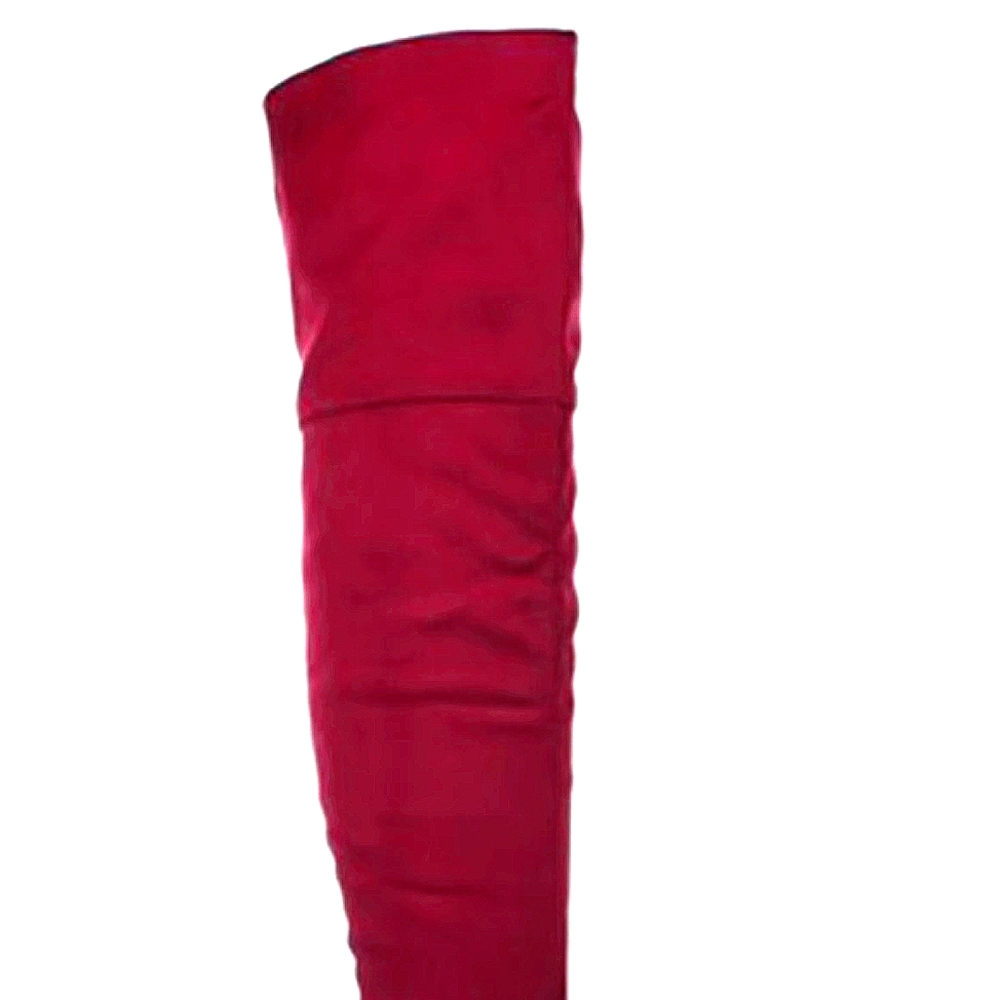 Refresh - Tall  Suede Wine Colored Knee High  Boots - Picture 3 of 7